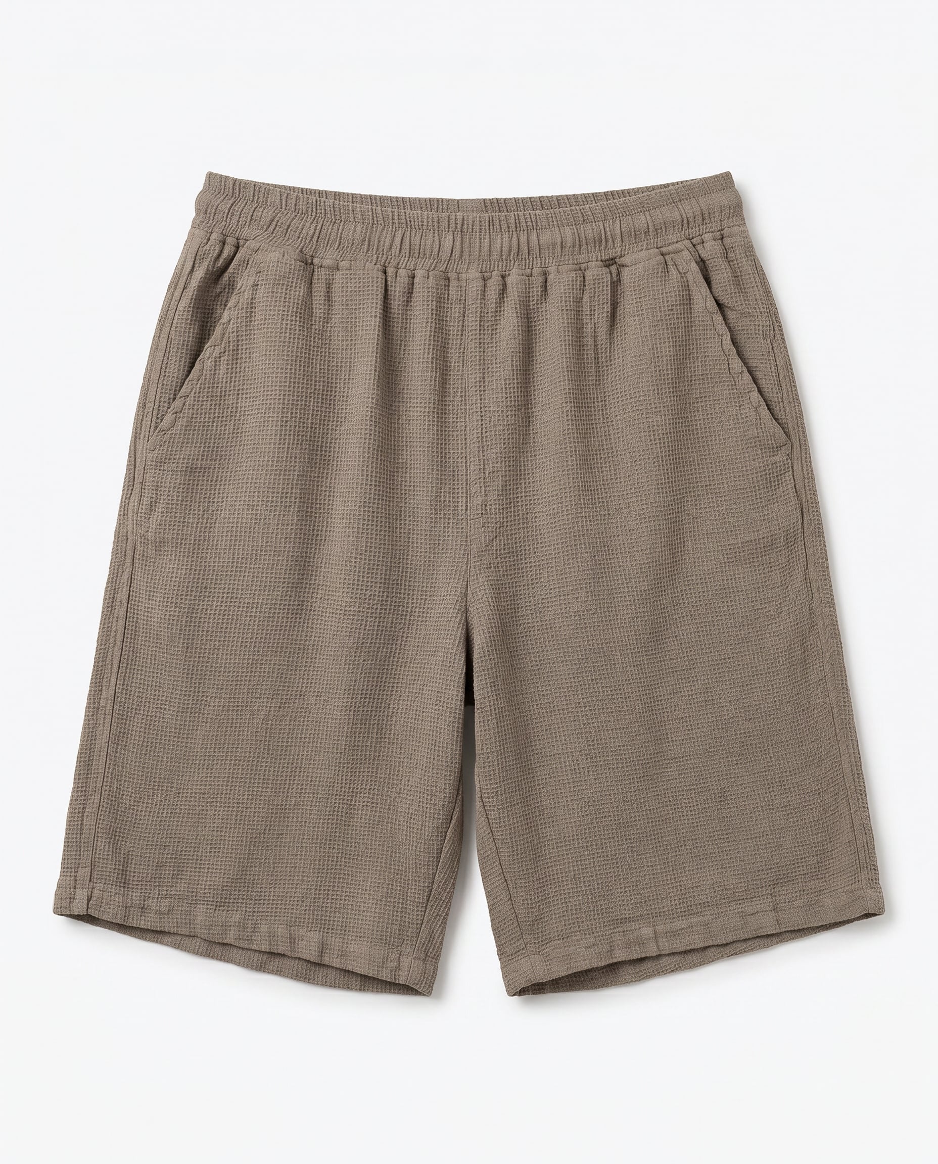 Linen-Cotton Drawstring Shorts