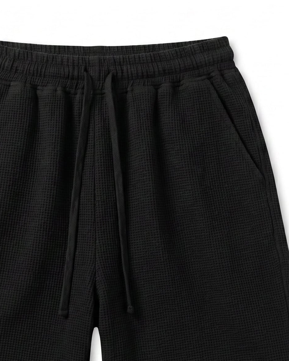 Linen-Cotton Drawstring Shorts