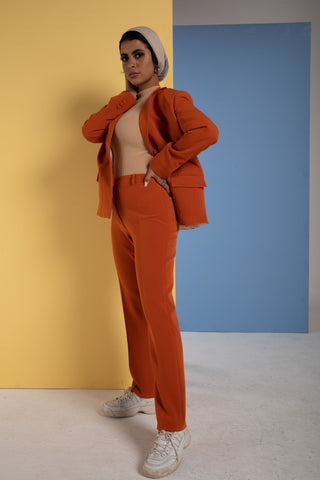 Orange suit for women