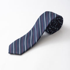 Dark blue striped tie