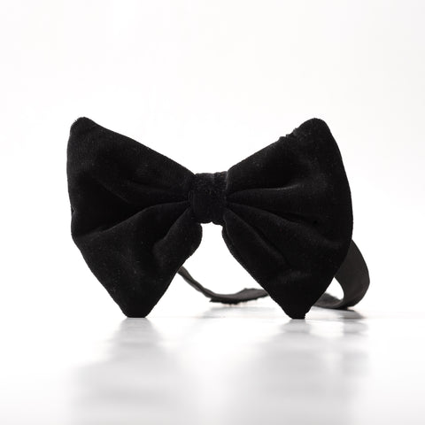 Black velvet jumbo butterfly Bow tie