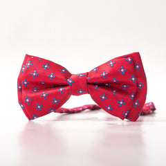 Red with flowery patterns butterfly Bow tie