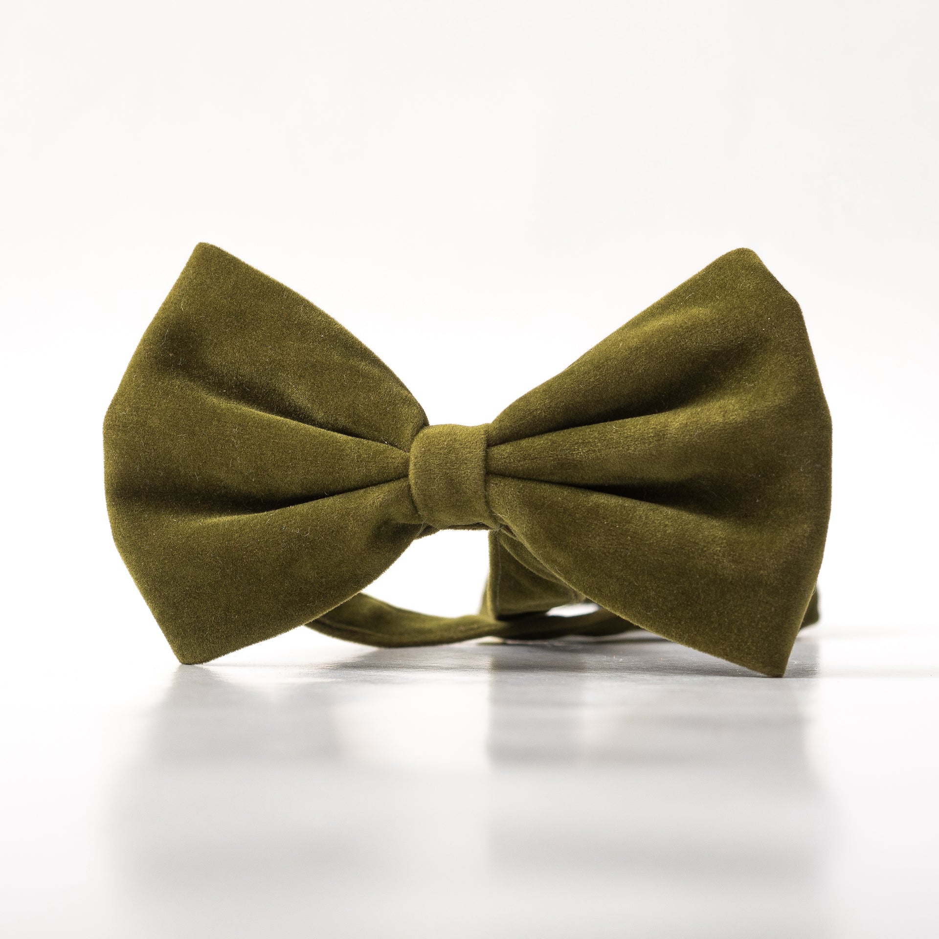 Olive green velvet butterfly Bow tie