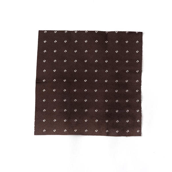 Brown patterned pocket square
