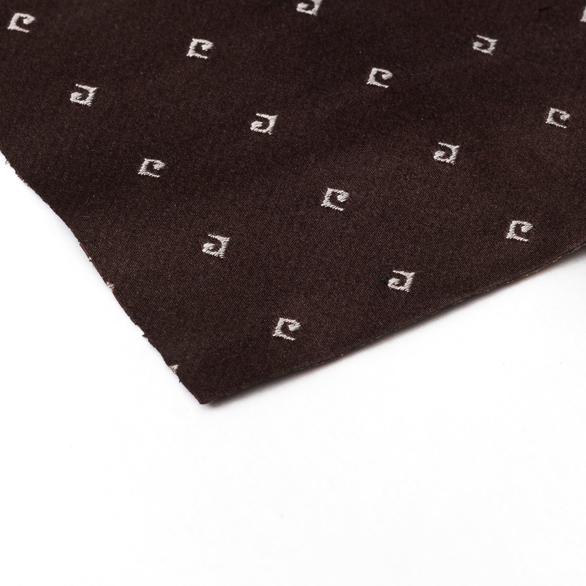 Brown patterned pocket square