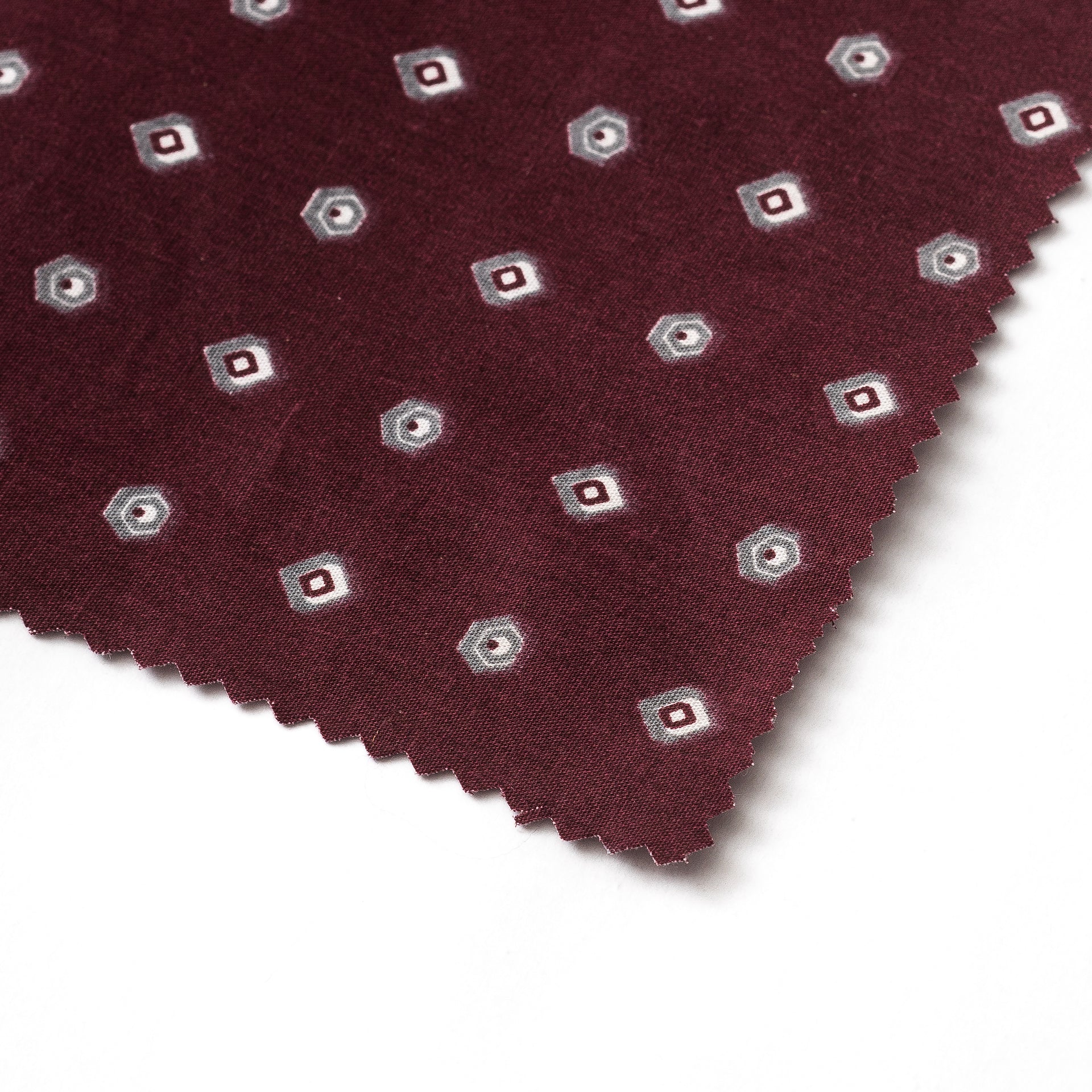 Maroon patterned pocket square