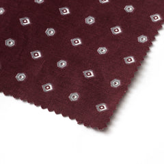 Maroon patterned pocket square