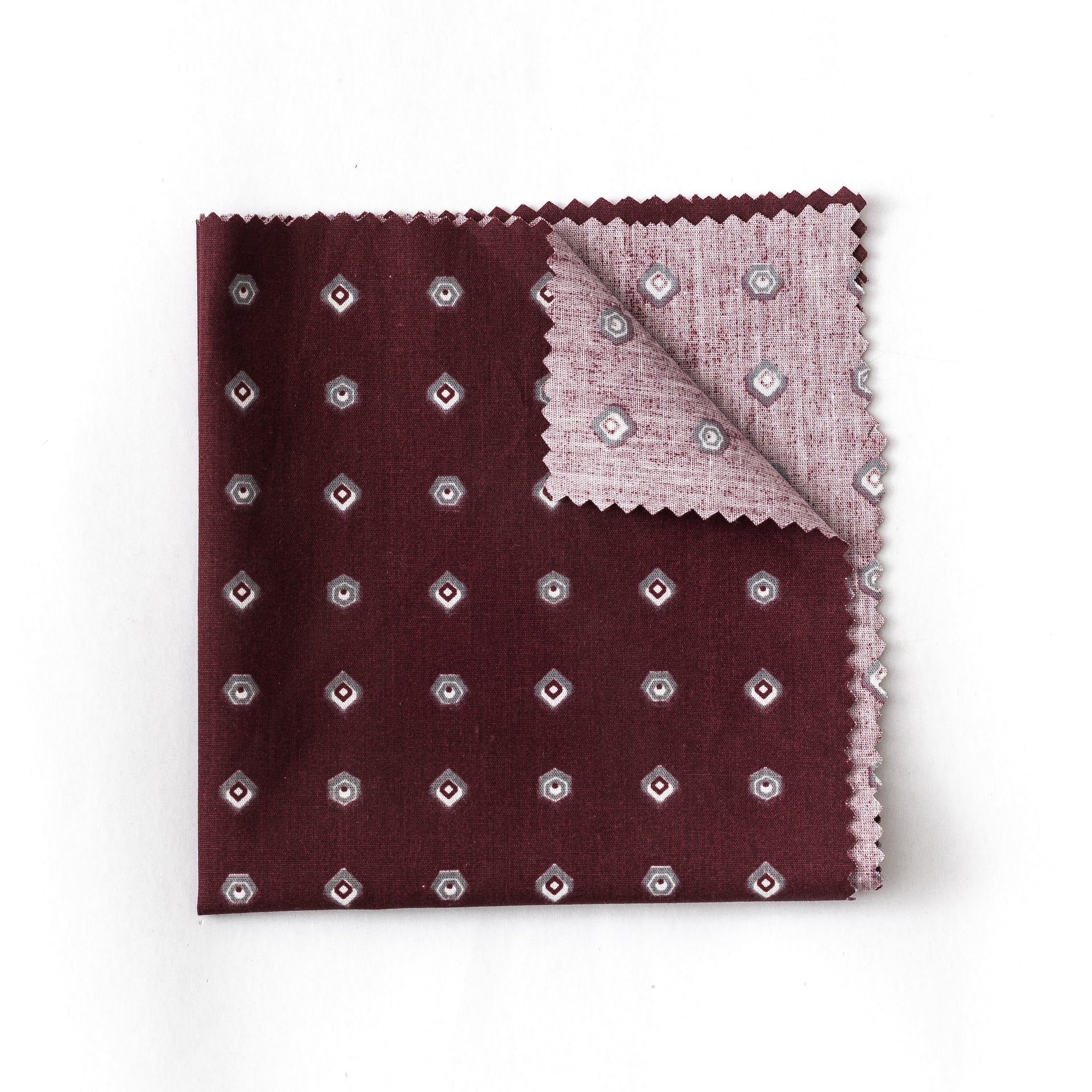 Maroon patterned pocket square