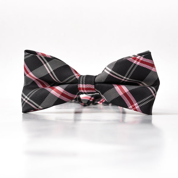 Black x rose squares butterfly Bow tie